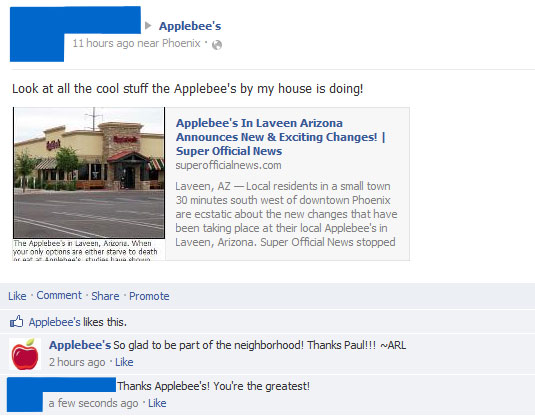 The Applebee's restaurant in Laveen, Arizona