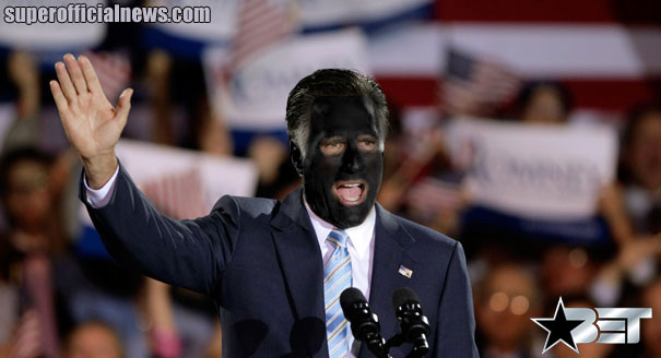 Mitt Romney doing blackface on BET