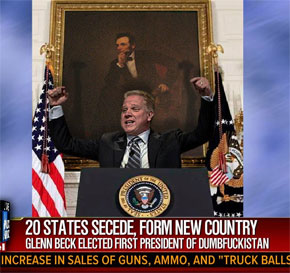 Glenn Beck and 20 states succeeding from the nation